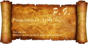 Pospischil Irén névjegykártya